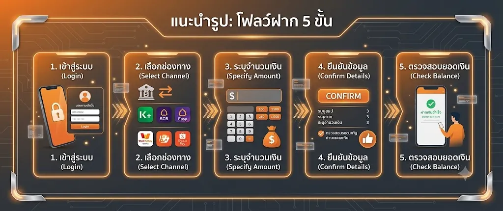 แนะนำรูป: โฟลว์ฝาก 5 ขั้น